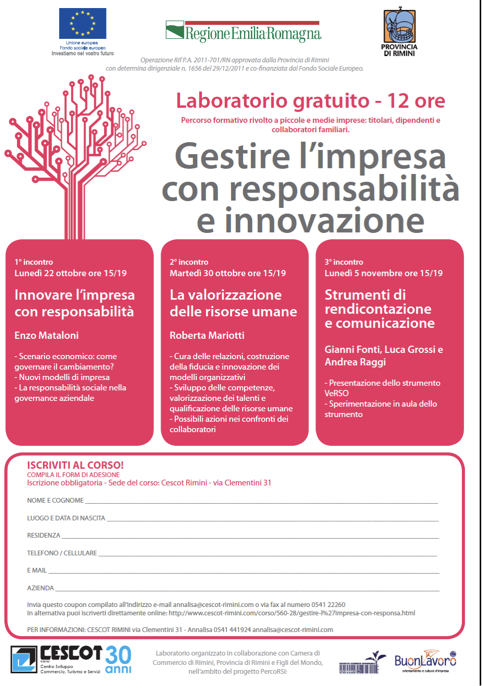Gestire l'impresa con responsabilità e innovazione - Laboratorio