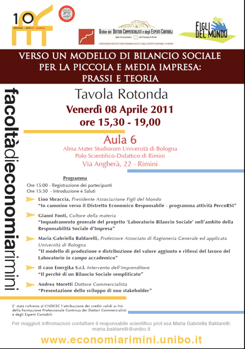 Verso un modello di Bilancio Sociale per la PMI