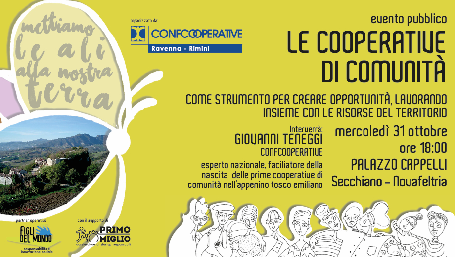 Cooperative di Comunità: un incontro pubblico con G. Teneggi in Valmarecchia